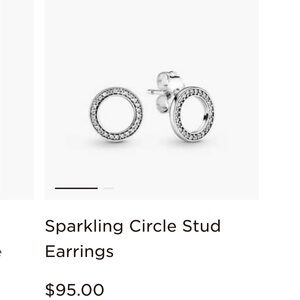 Pandora sparkling circle studs new